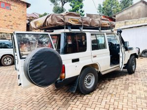 land cruiser lx with 2 roof top tents