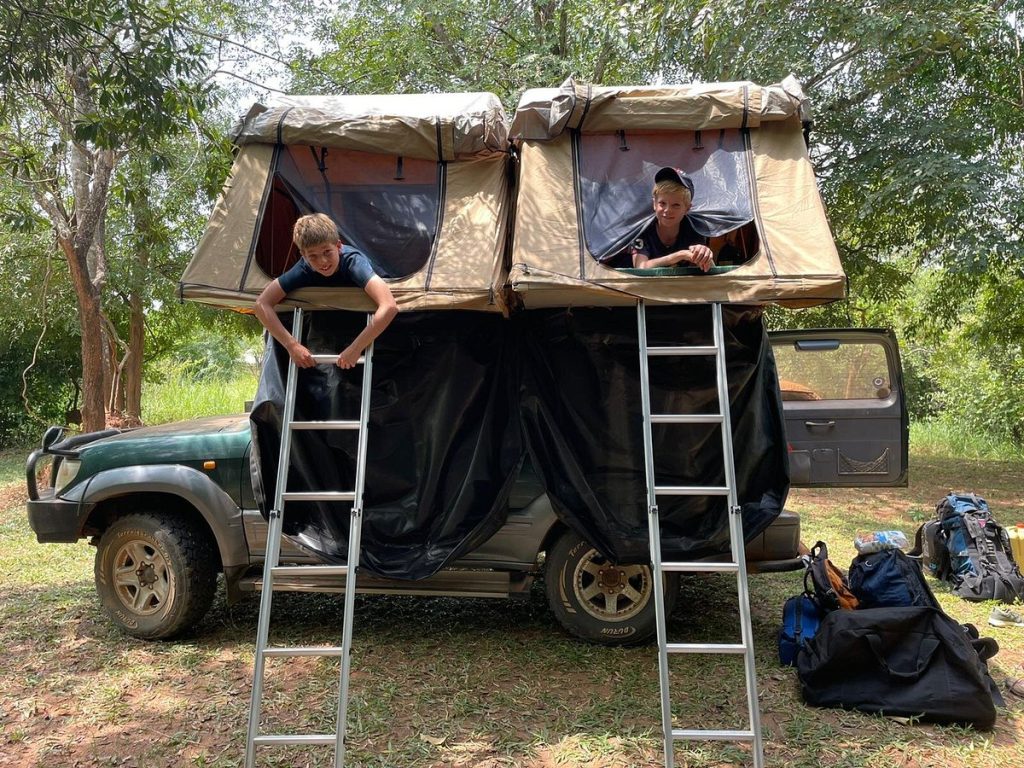 2 roof top tent on a land cruiser